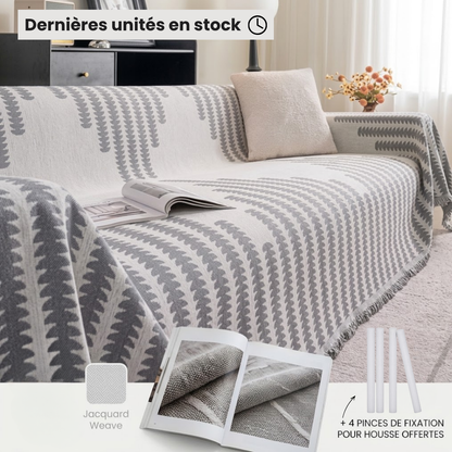 Housse de Canapé Jasmin en Chenille avec Bouclier Anti-Taches & Anti-Odeurs + 4 Cadeaux
